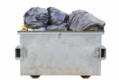 Different types of construction waste materials