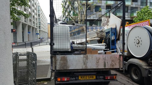 After garage clearance, organized storage space in Pimlico